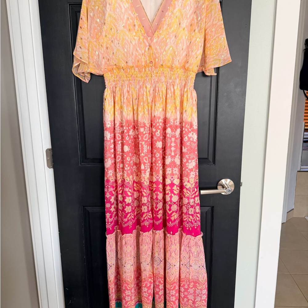 House of Harlow 1960 Pink and Orange Maxi Dress